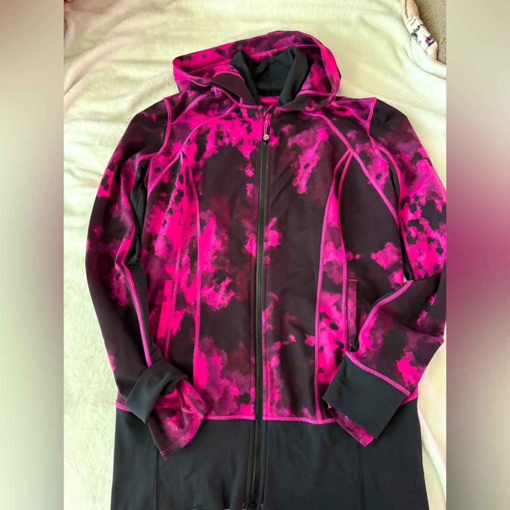 Women’s Pink Tie-Dye Hooded Jacket
